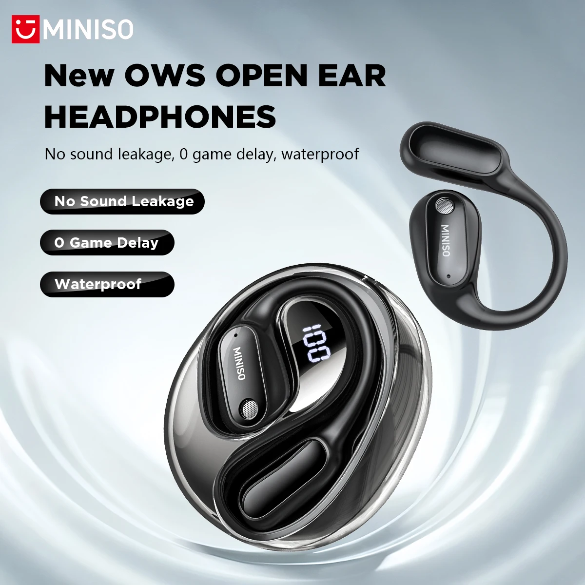MINISO MS190 リアルタイムAI音声翻訳イヤホン。 - Bluetooth Headset On Ear のレビューと価格