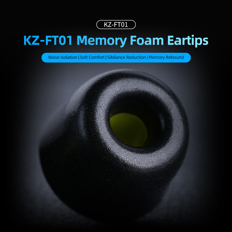 KZ FT01 ハイエンドメモリーコットンイヤーチップ耳栓イ - Earphone Foam Tip のレビューと価格