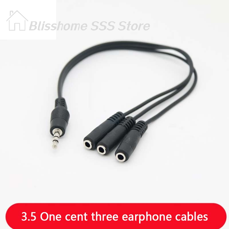 【S】3.5mm 3ウェイポートAUXマルチヘッドホンイヤホ - Earphone Splitter Jack のレビューと価格