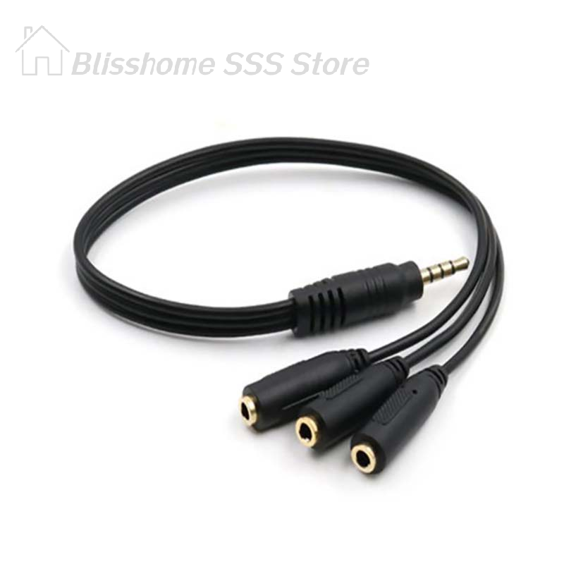 【S】3.5mm 3ウェイポートAUXマルチヘッドホンイヤホ - Earphone Splitter Jack のレビューと価格