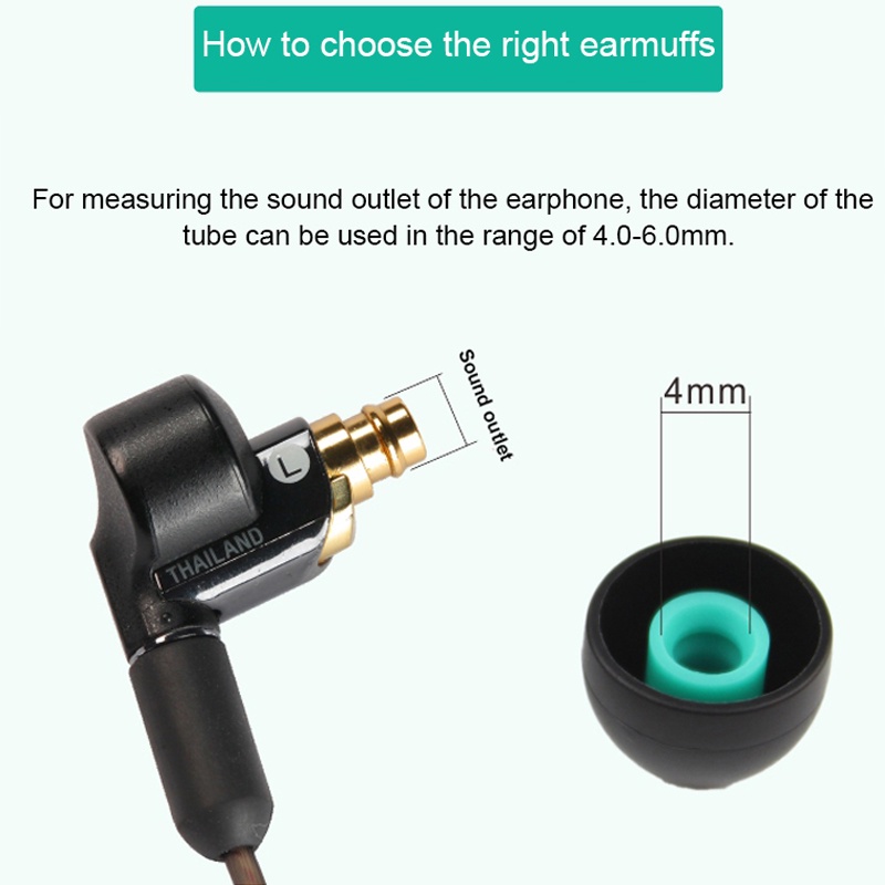 3ペアのイヤーチップ,牡丹EP-EX11のソフトシリコンキャ - Earphone Foam Tip のレビューと価格