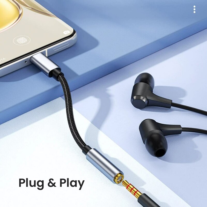 USB-Cヘッドホンジャックアダプター。小型で、有線イヤホン - Audiophile Headphone Wired のレビューと価格